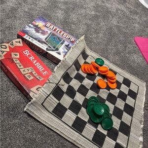 Battleship and Scrabble Board Game Set